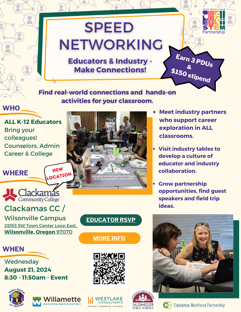 Speed Networking: Educators and Industry Make Connections August 21, 2024 at 8:30am 