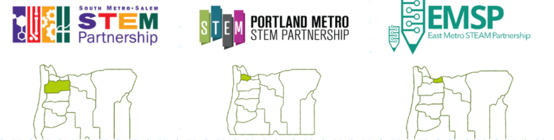 Logos Shown for South Metro STEM, Portland Metro STEM, and East Metro STEM